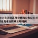 2019年河北高考分数线公布/2019年河北高考分数线公布时间